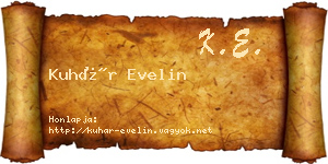 Kuhár Evelin névjegykártya