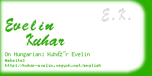 evelin kuhar business card
